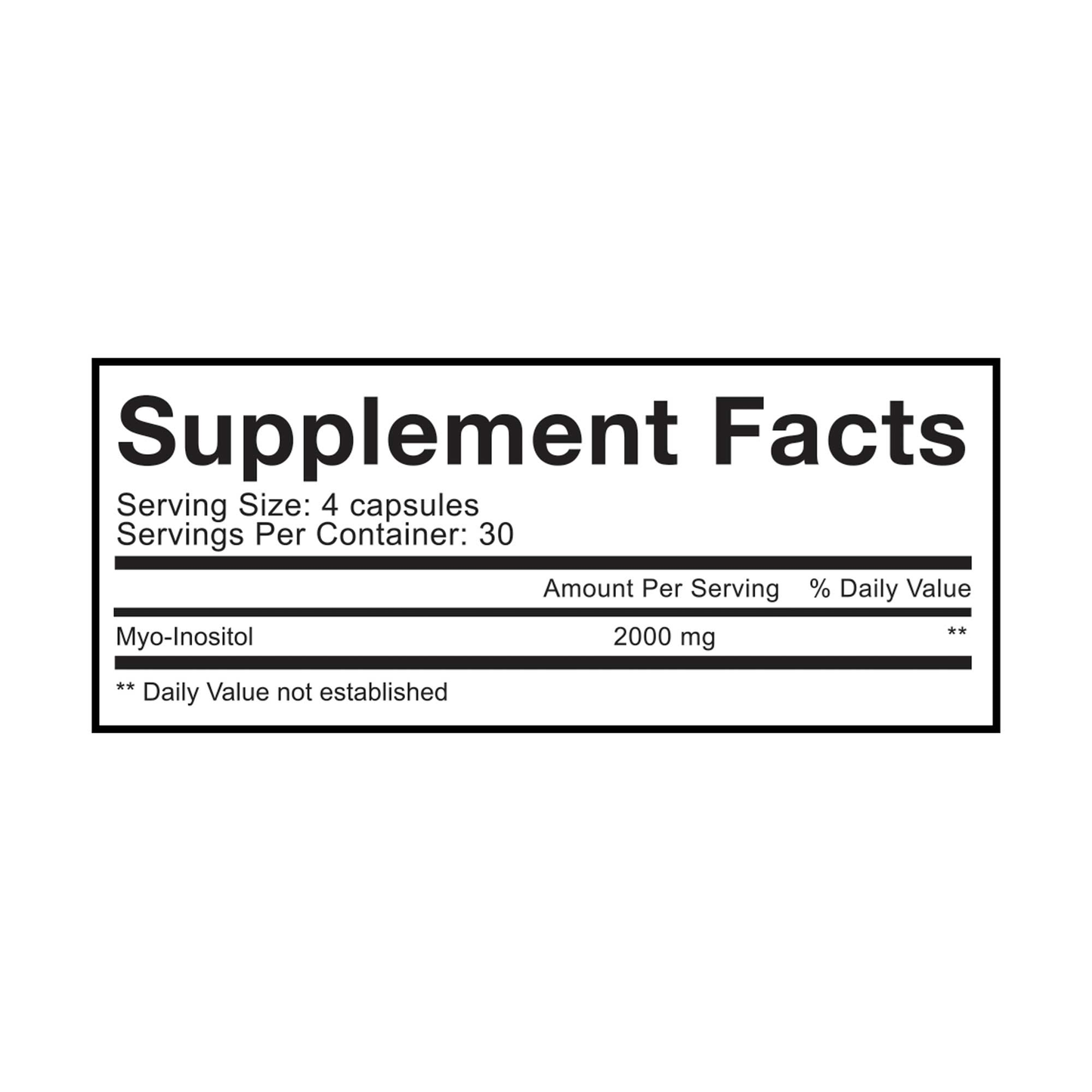 Myo-Inositol Supplement for Women and Men 120 caps