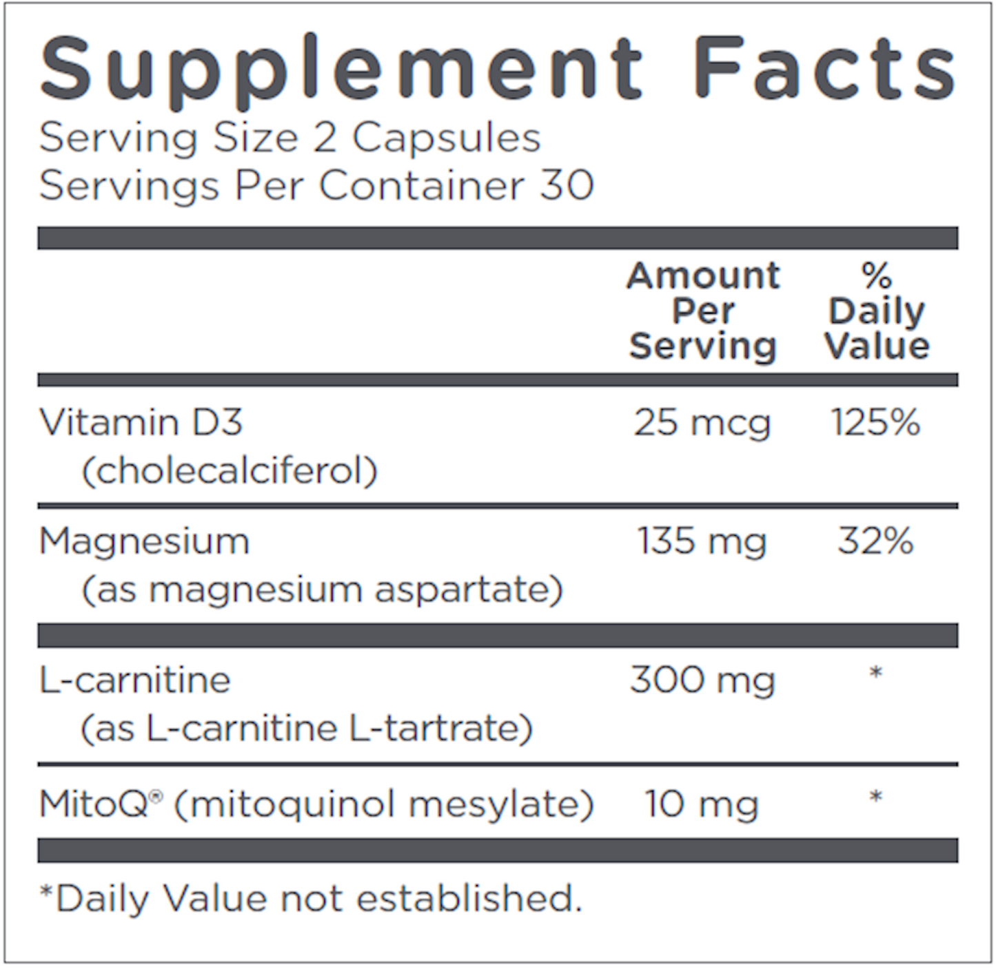 MitoQ Heart 60 vegcaps