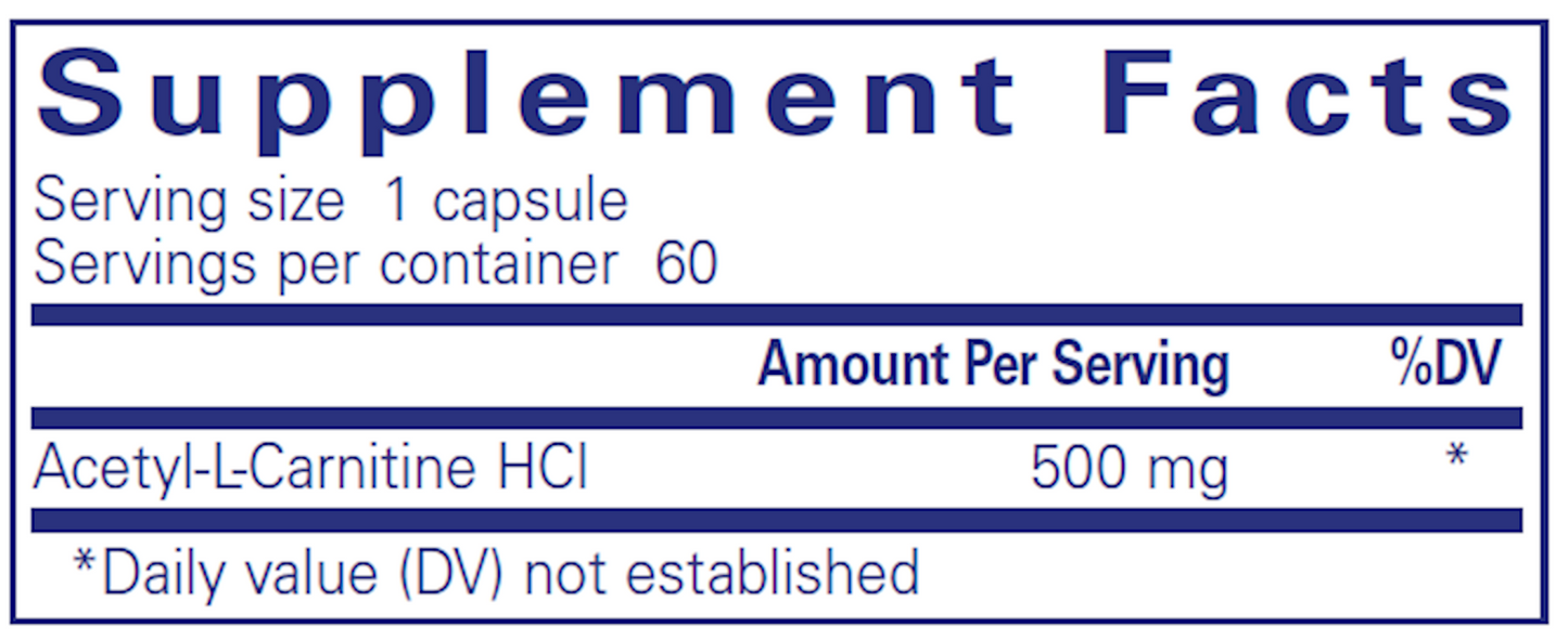 Acetyl-L-Carnitine 500 mg 60 vcaps
