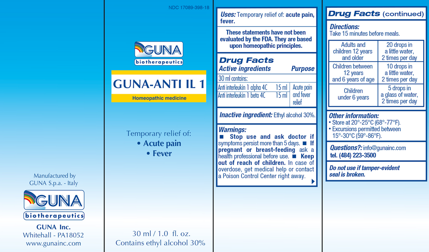 GUNA - Anti IL 1 1 fl oz