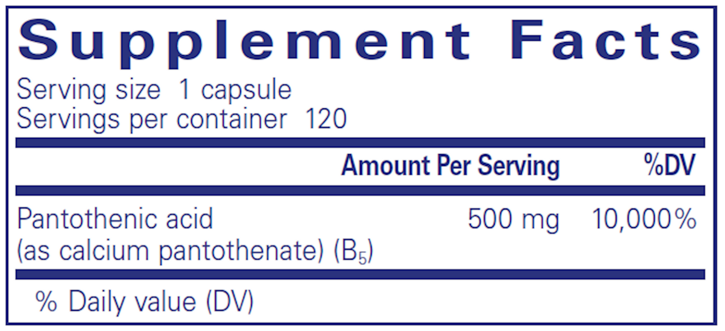 Pantothenic Acid 120 vegcaps