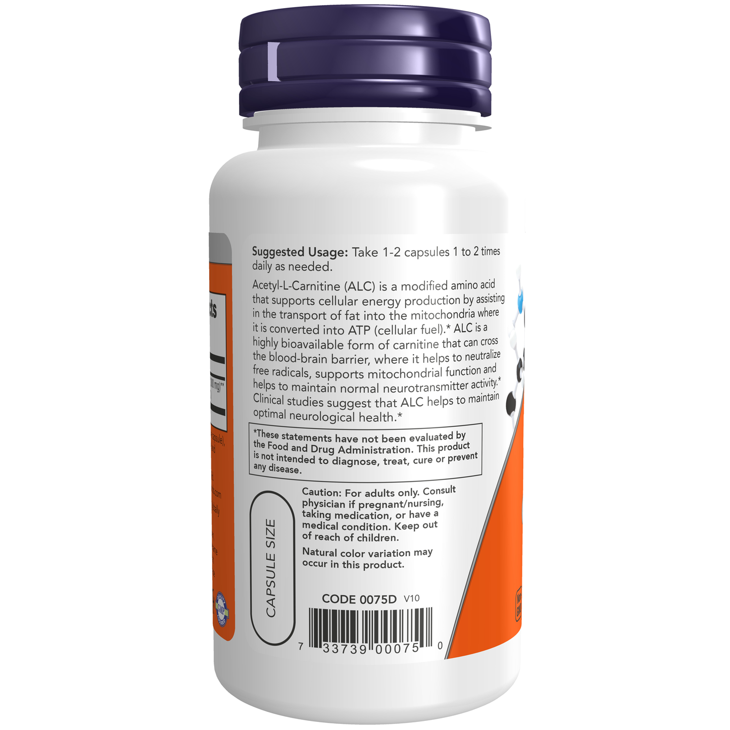 Acetyl-L Carnitine 500 mg 50 vcaps