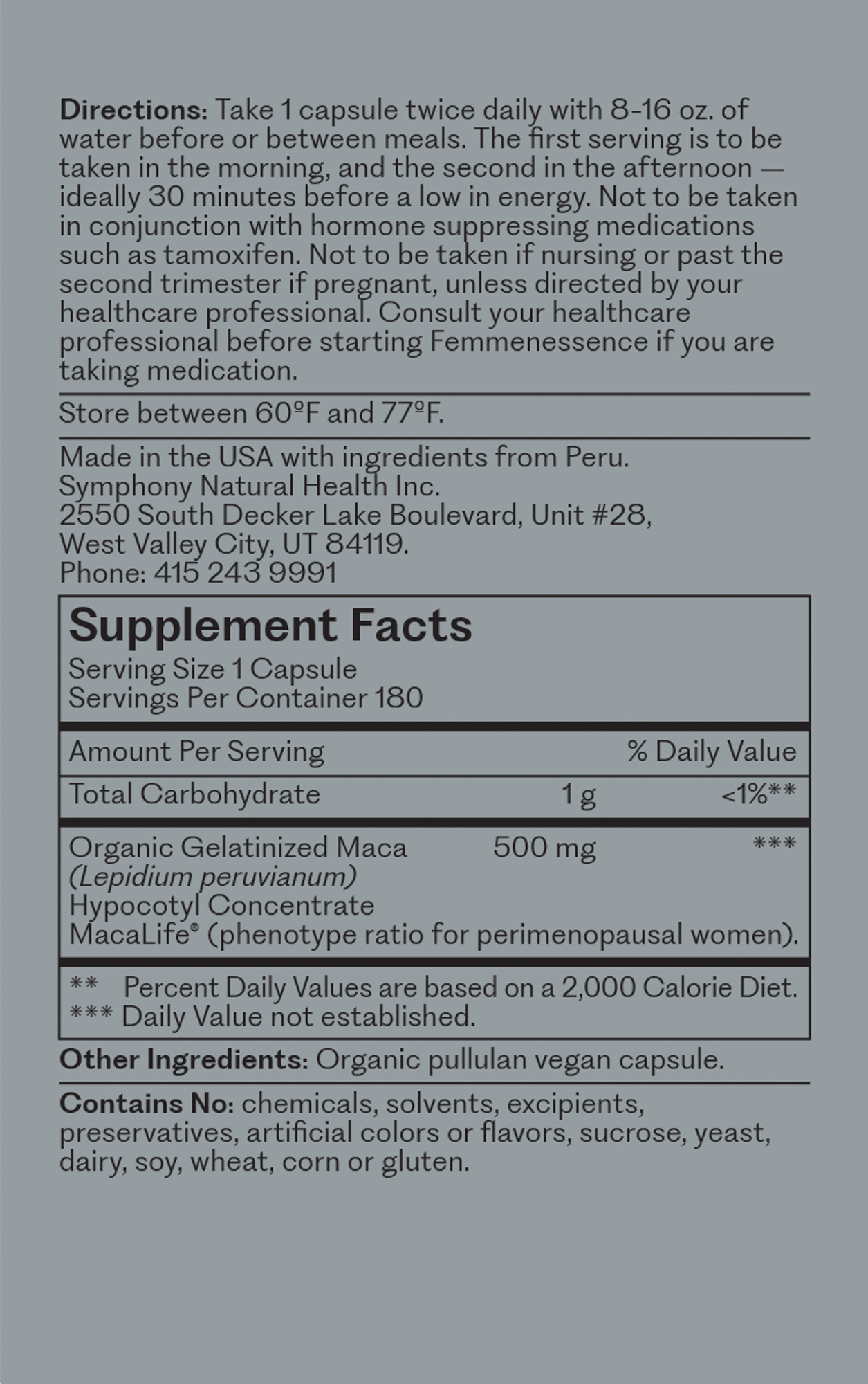 FemmenessencePRO PERI (Maca-GO®) 180c