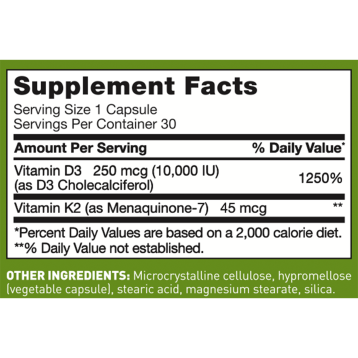 Vitamin D3/K2 30 caps