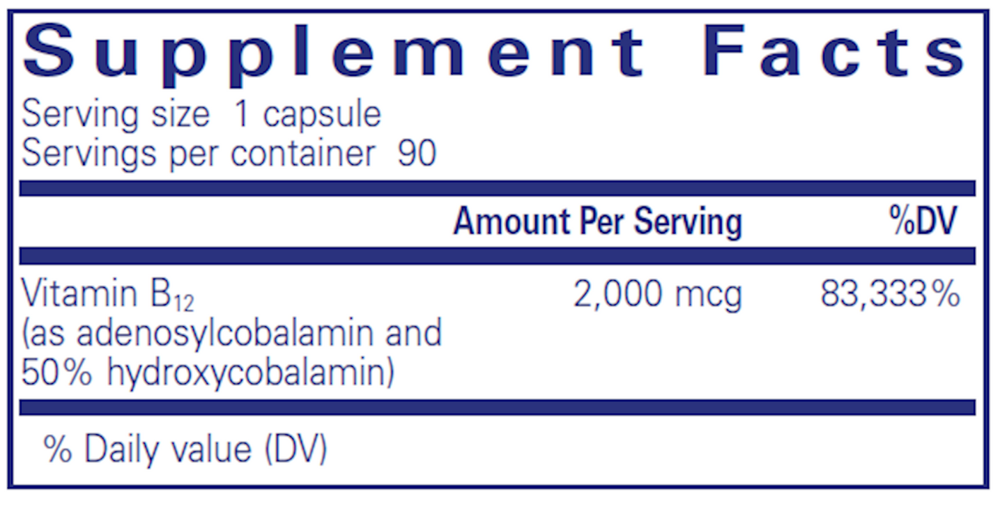 Adenosyl/Hydroxy B12 90 caps