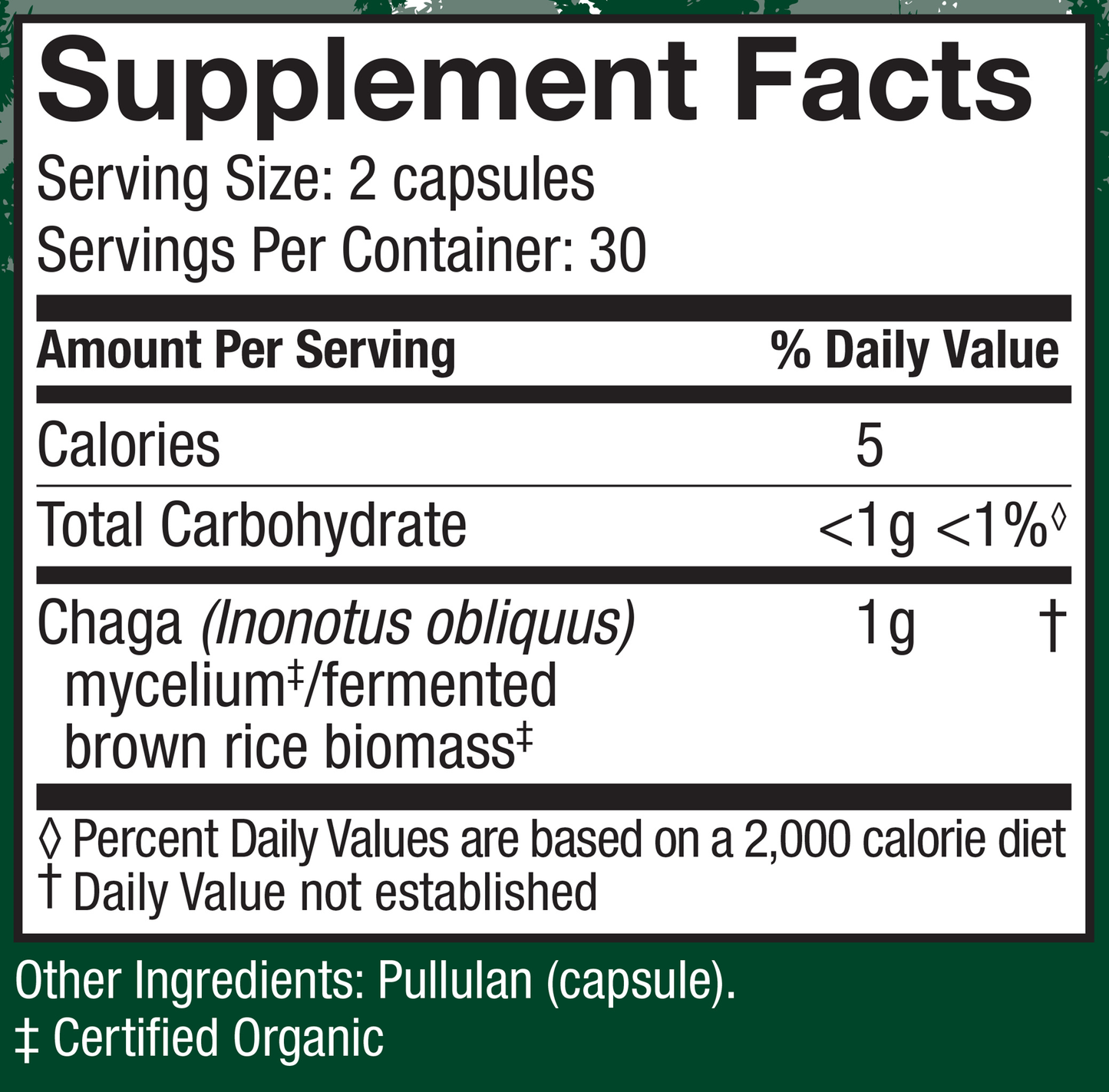 Chaga Capsules 60 vegcaps