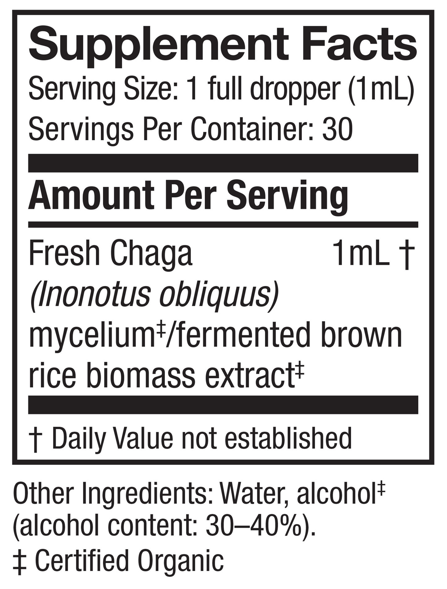 Chaga Extract 1 fl oz