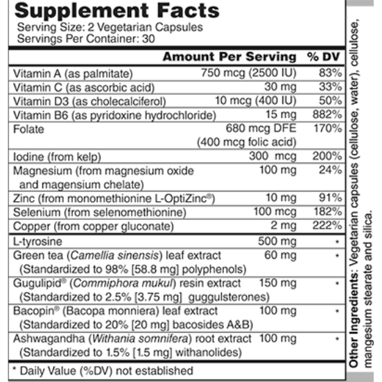 Thyroid Support With Zinc (10257)