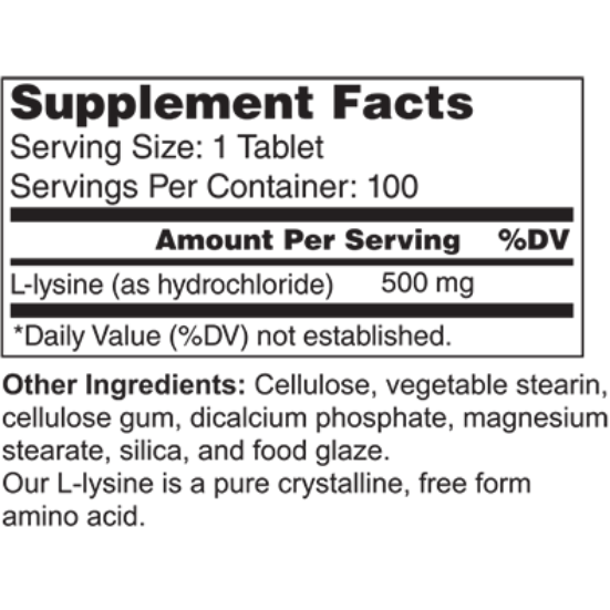 L-Lysine 500 mg (10099)