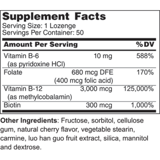 Methyl B-12 Lozenges 3000 mcg (10302)