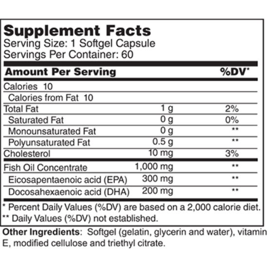Omega-3 Fish Oil Enteric Coated (HP) - 60 (10313)