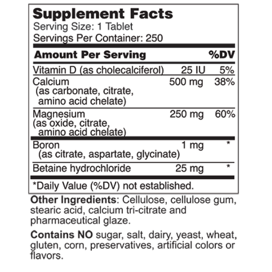 Calcium and Magnesium Plus with Boron and Vita D (10024)
