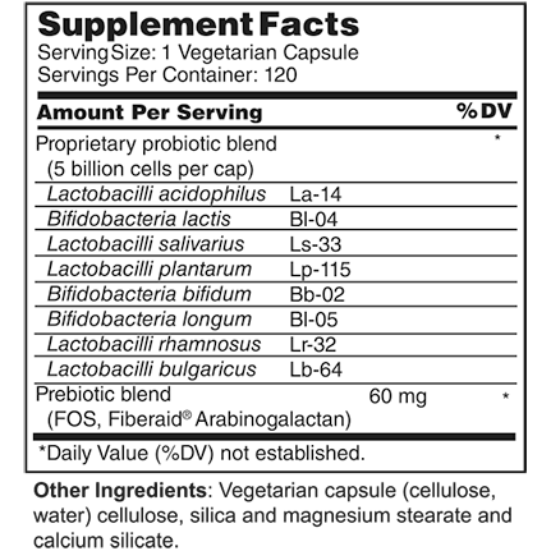 Probiotic Daily Support 5 Billion Viable Cells 120 Cap (10311)