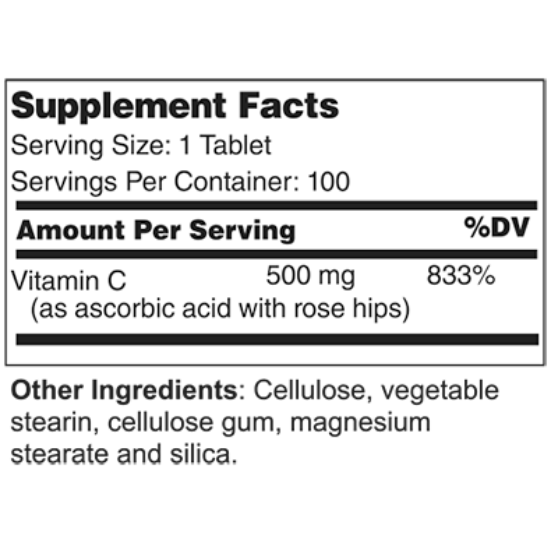Vitamin C 500 mg with Rosehips (10334)
