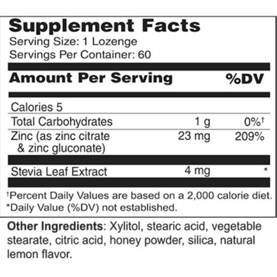 Zinc Lozenges 23 mg (10382)
