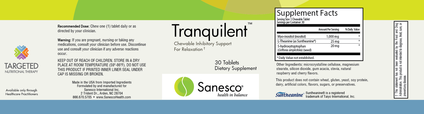 Tranquilent 30 chewable tablets