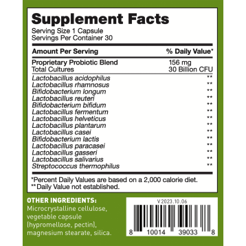 Probiotic Capsules 30 Billion 30 cap