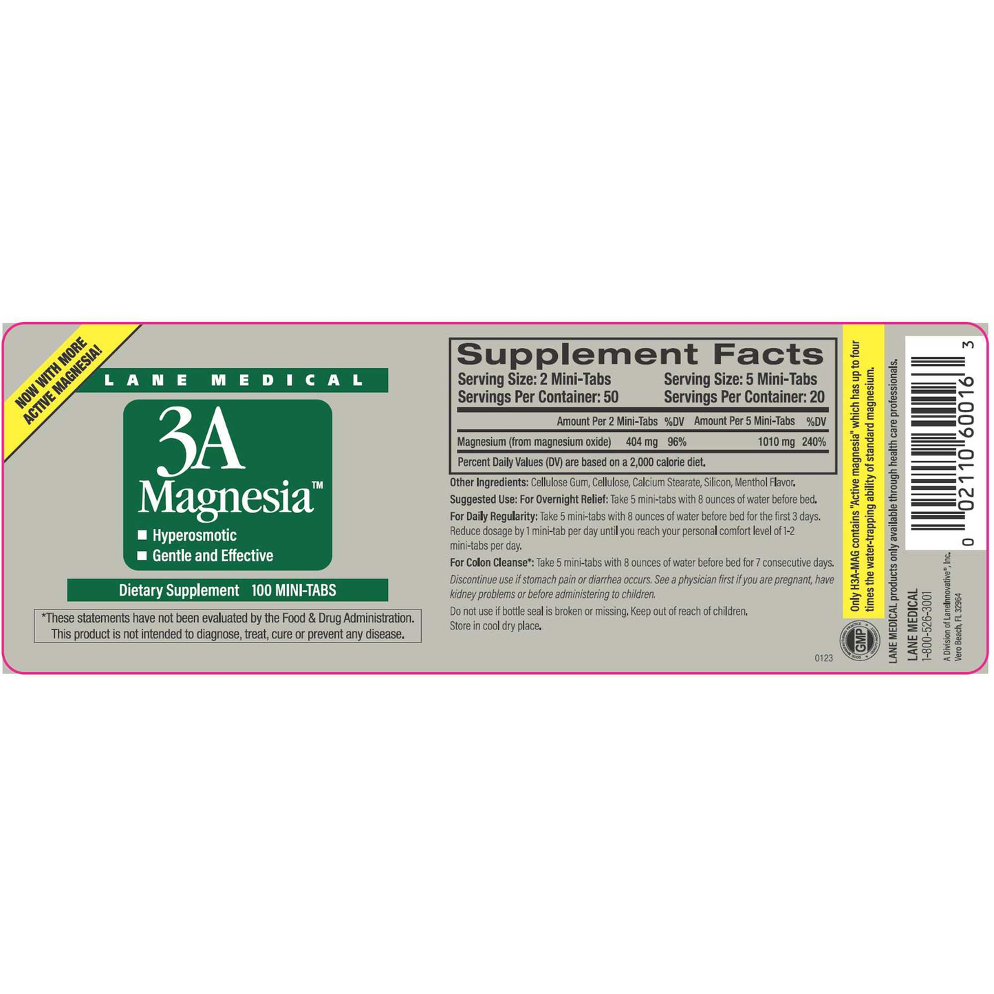 3A Magnesia 100 tabs
