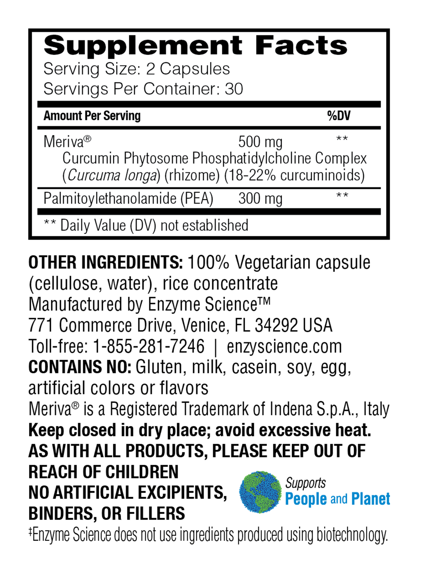 (PEA)+ With Meriva® Curcumin 60 caps