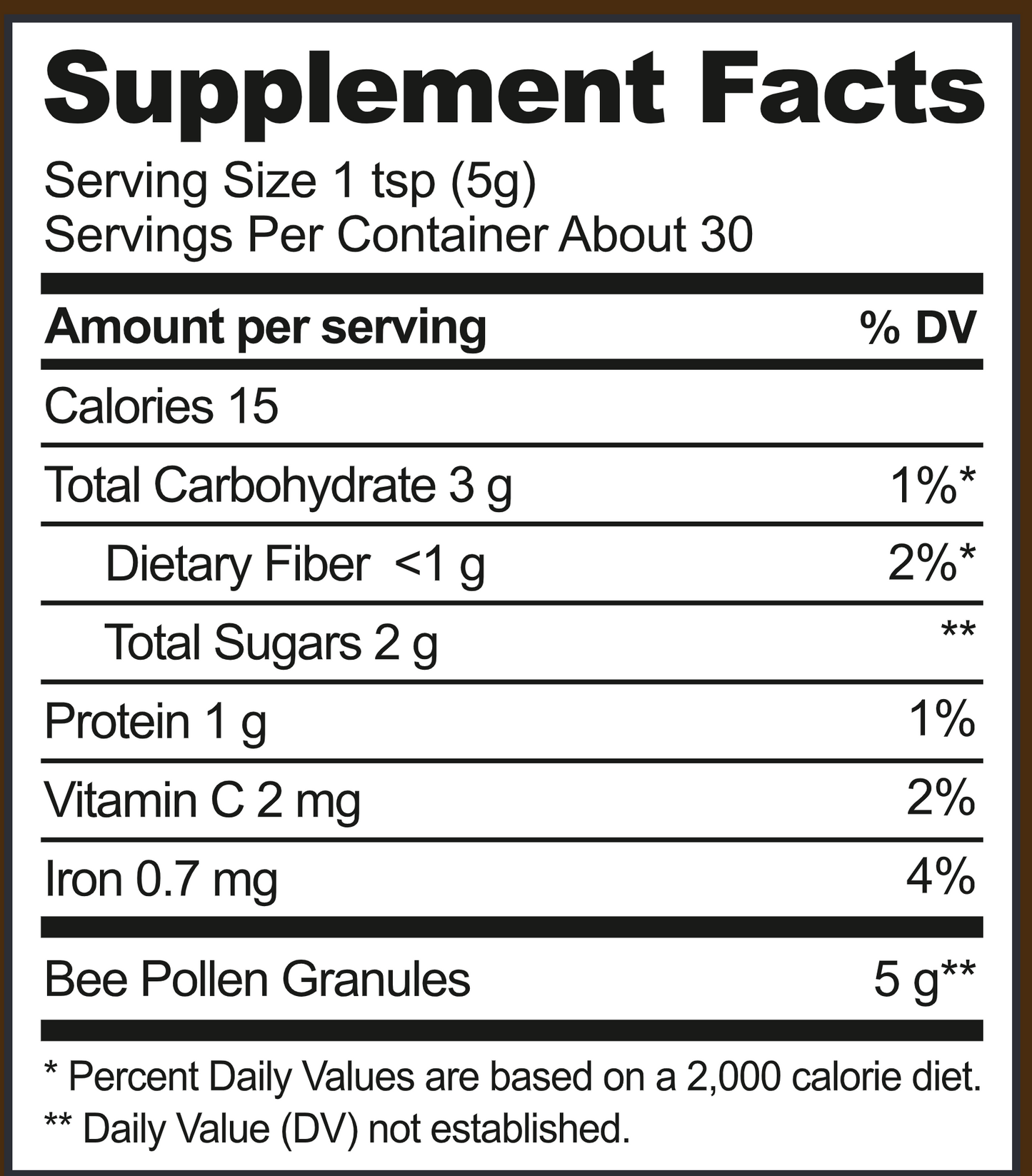 Bee Pollen 5.2 oz