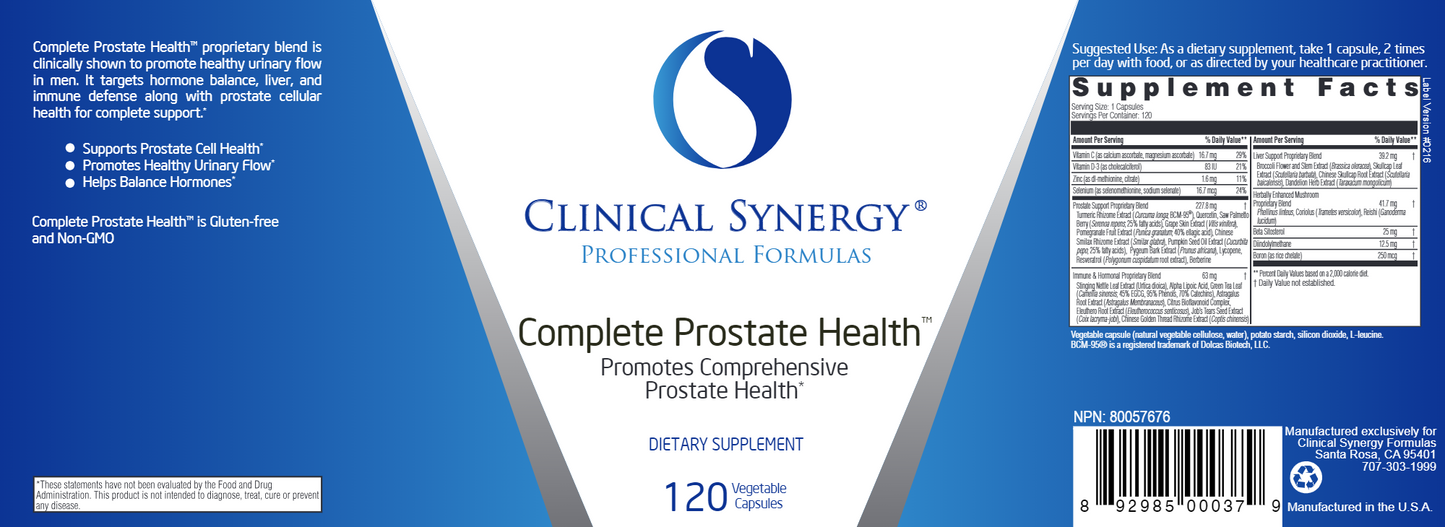 Complete Prostate Health 120 vegcaps