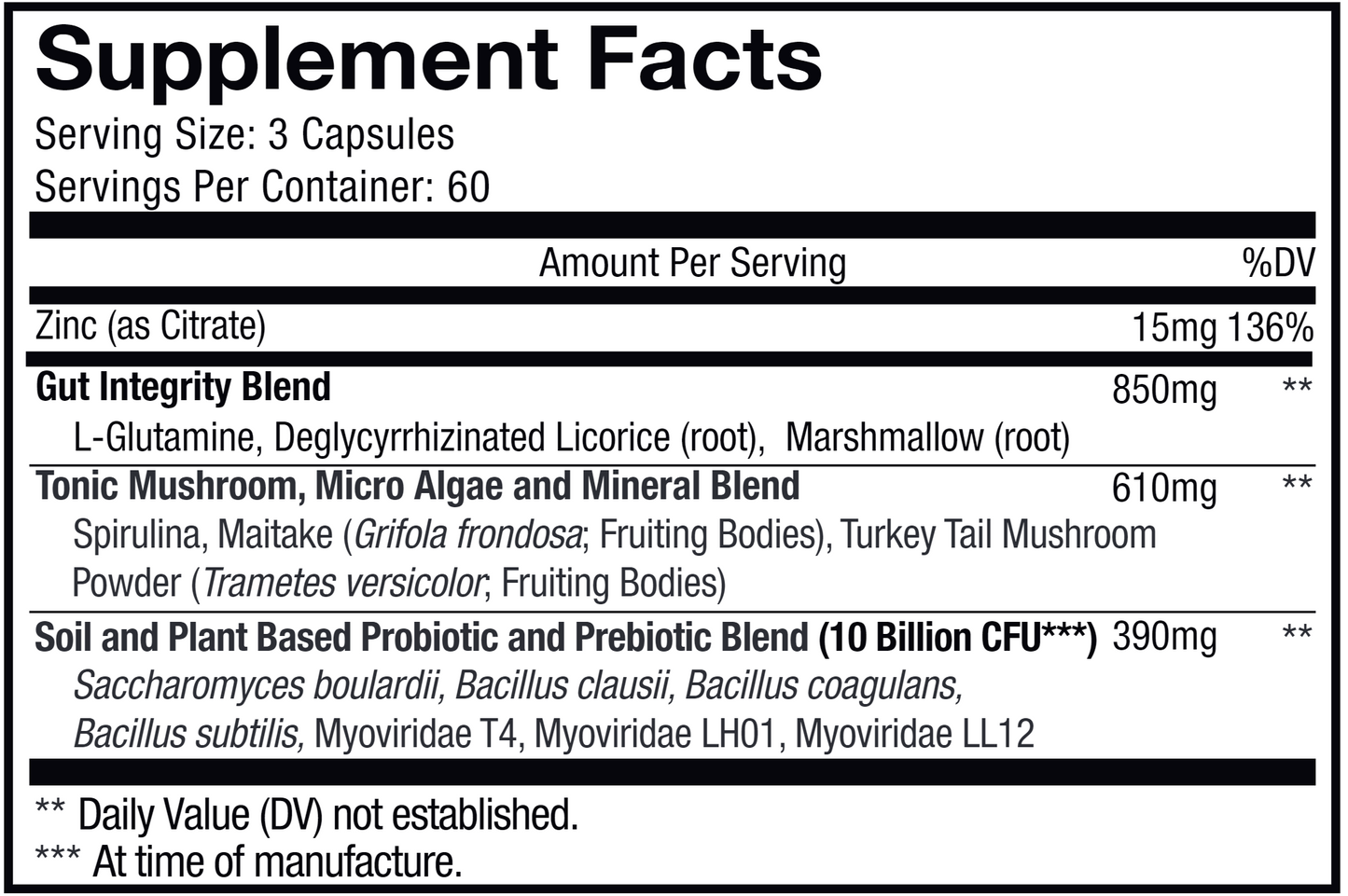Gut Health Formula 180 caps