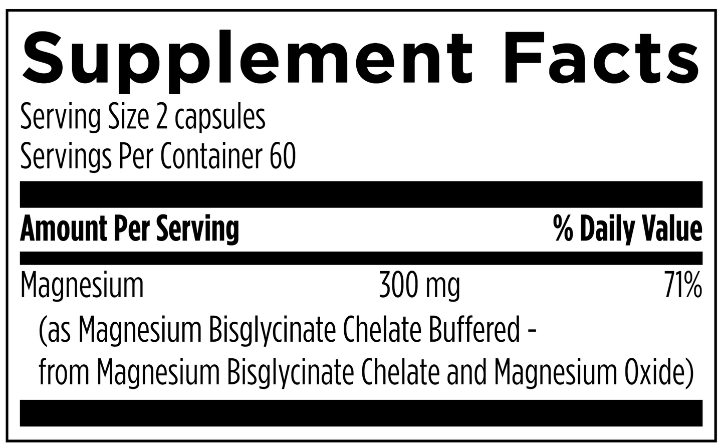 Magnesium Bisglycinate 120 vegcaps