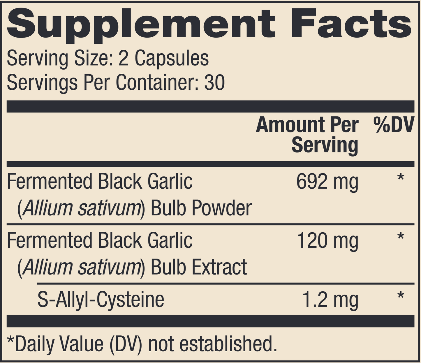 Fermented Black Garlic 60 caps