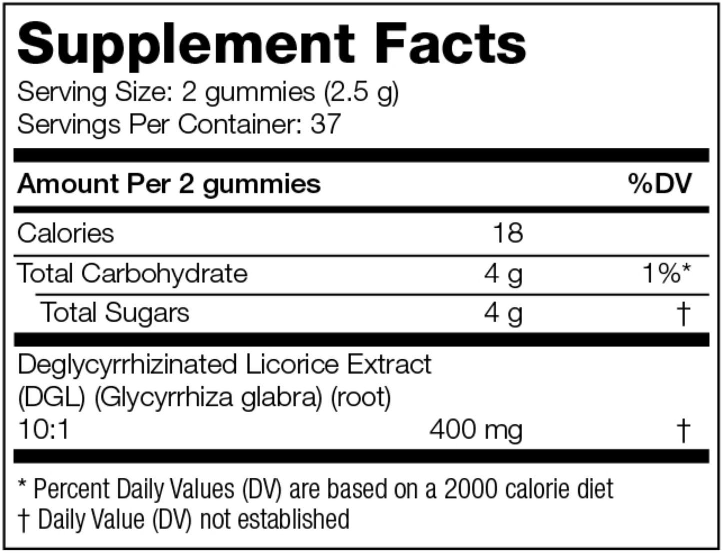 DGL Stomach Soothe 74 gummies