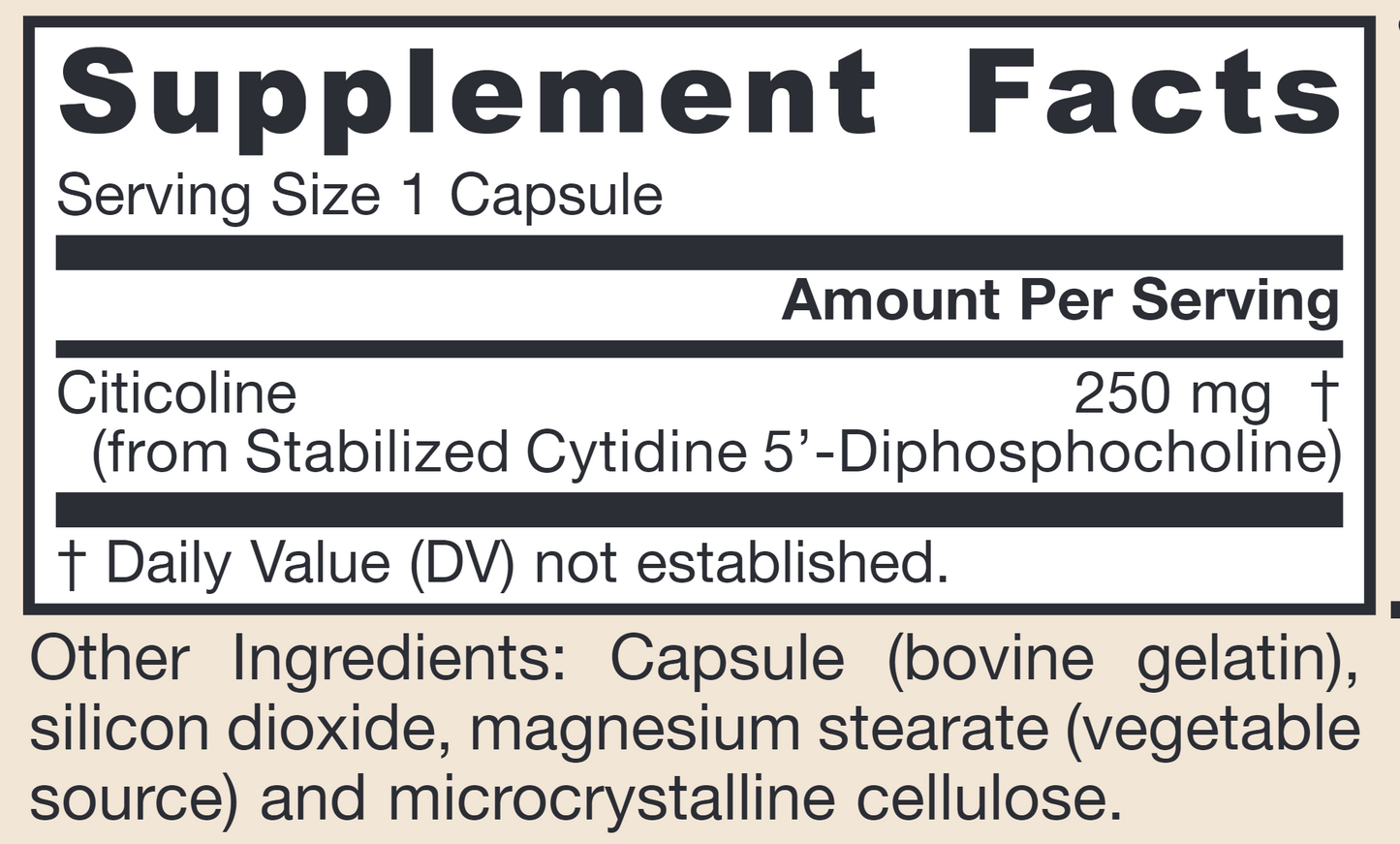 Citicoline 250 mg 60 caps