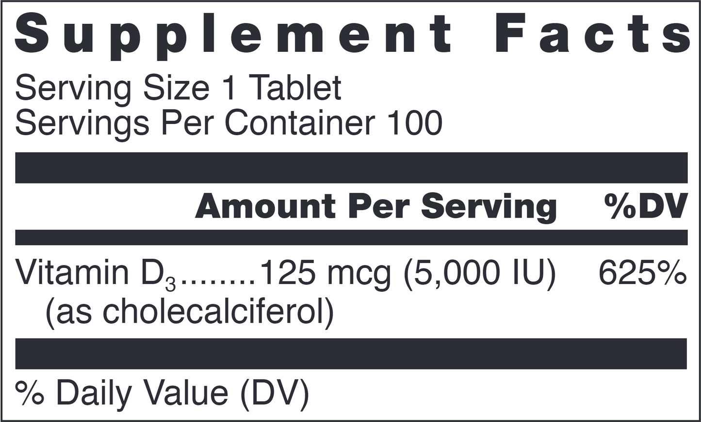 Klean-D 5,000 IU 100 tabs