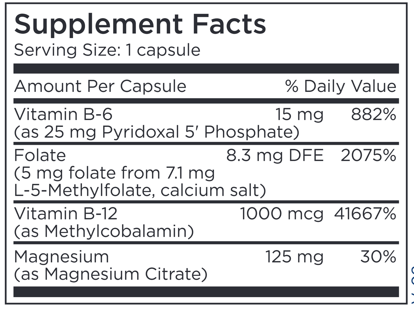 L-Methylfolate 5 mg + Cofactors 30 caps