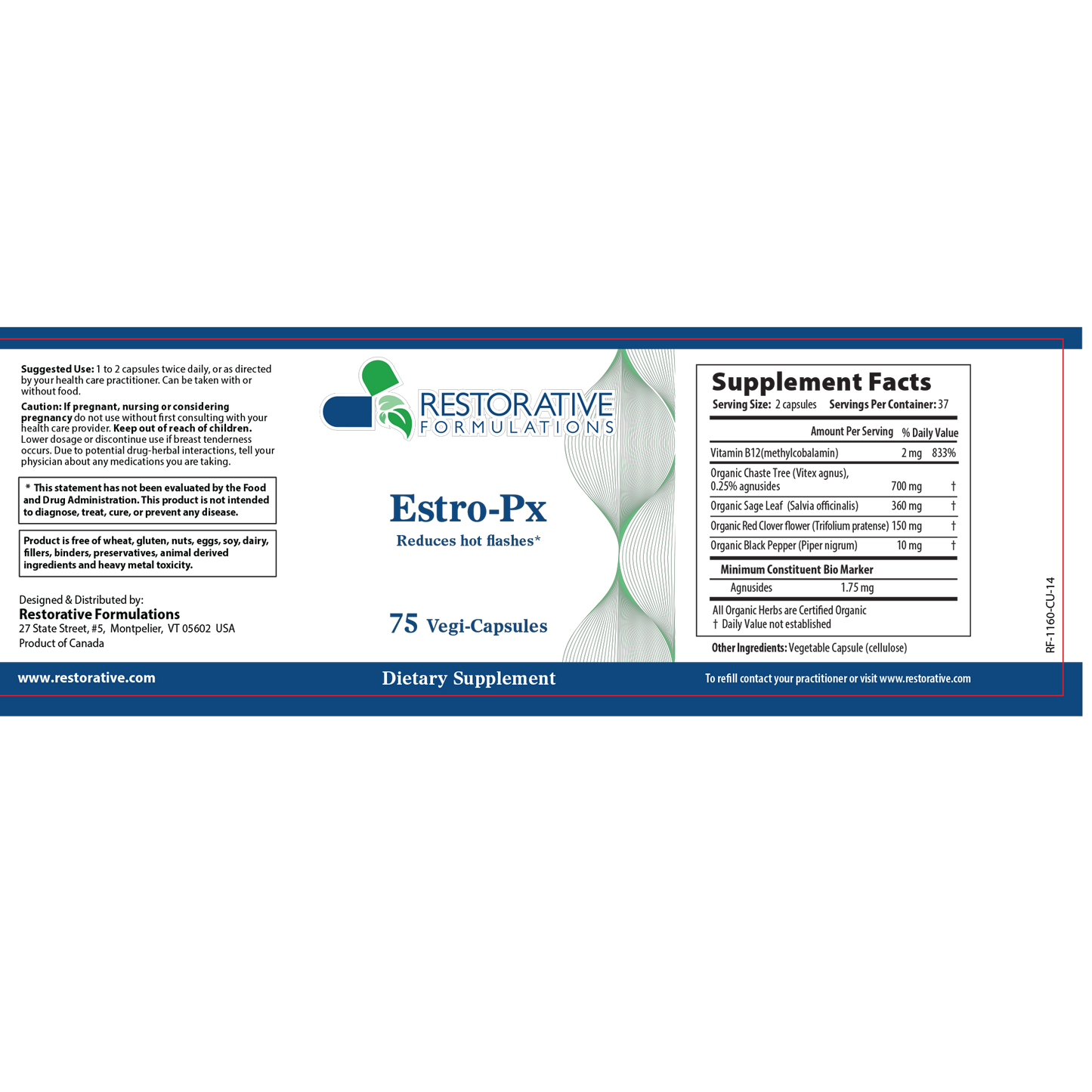 Estro Px 75 vegi caps