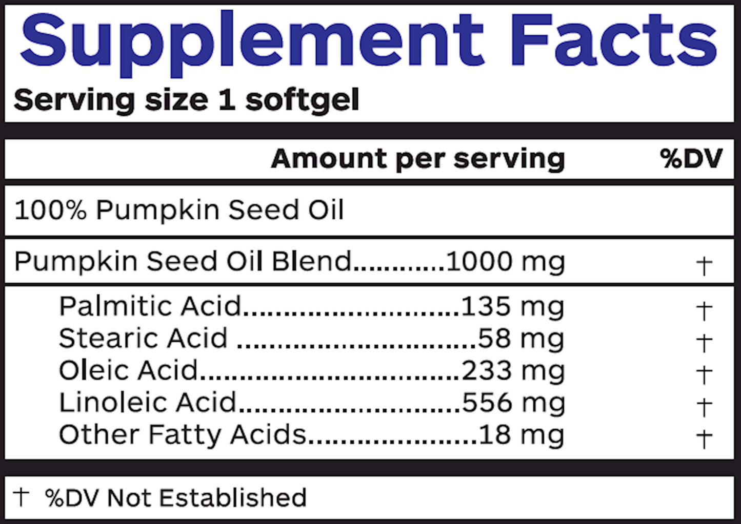 Pumpkin Seed Oil 60 gels