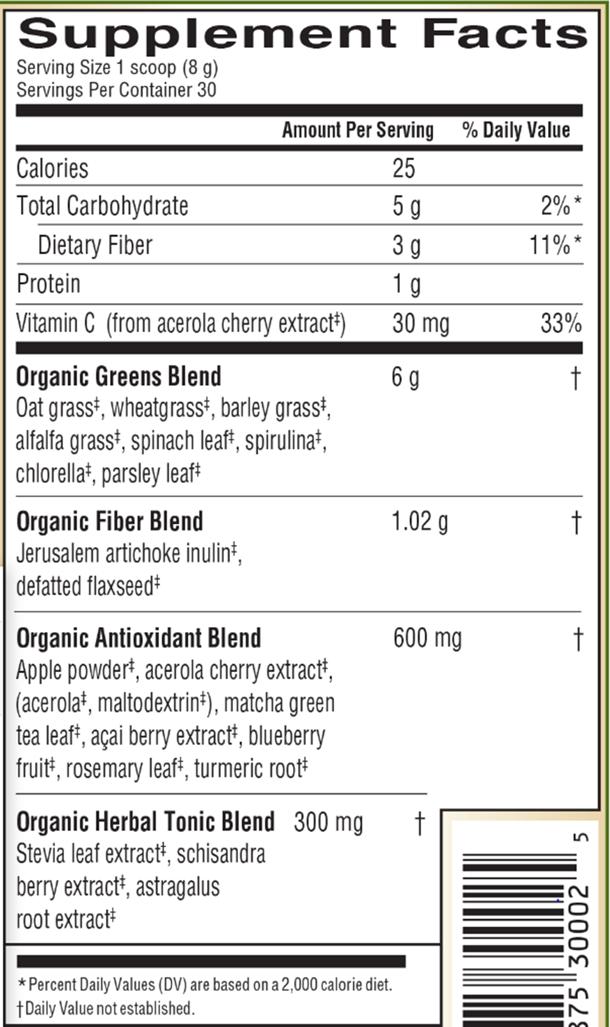 Greens Organic Powder 8.47 oz