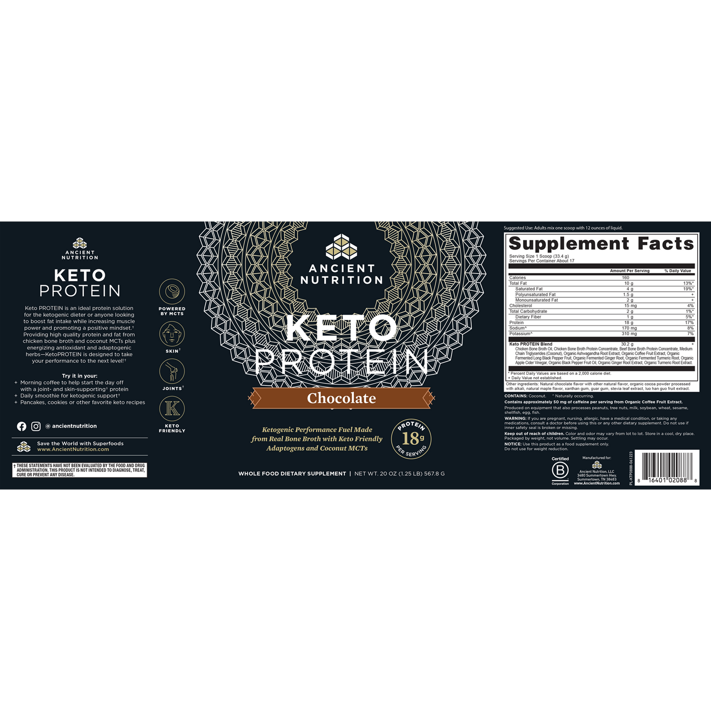 Keto Protein Chocolate 567g