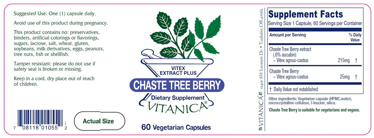 Chaste Tree Berry 60 vegcaps