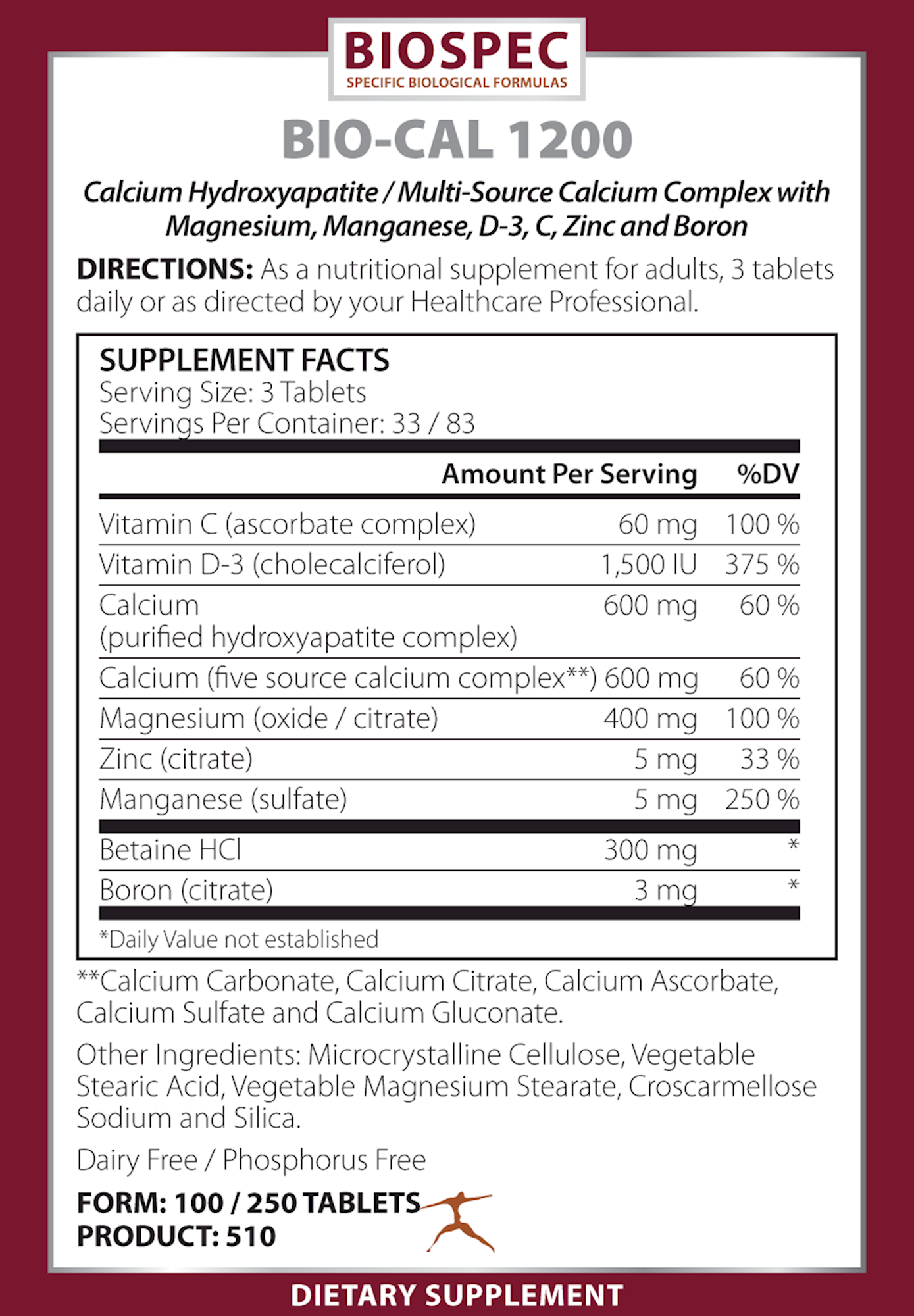 Bio-Cal 1200 250 tabs