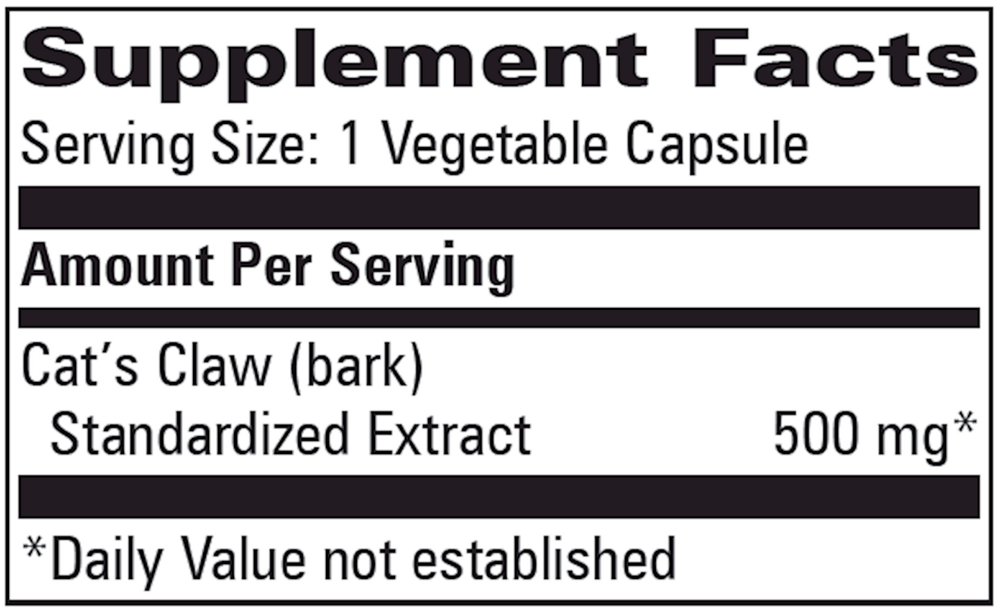 Cat's Claw 500 mg 60 vegcaps