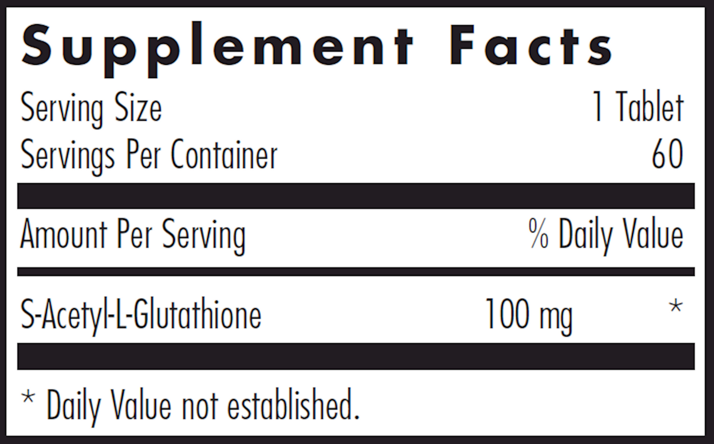 Acetyl-Glutathione 100 mg 60 tabs