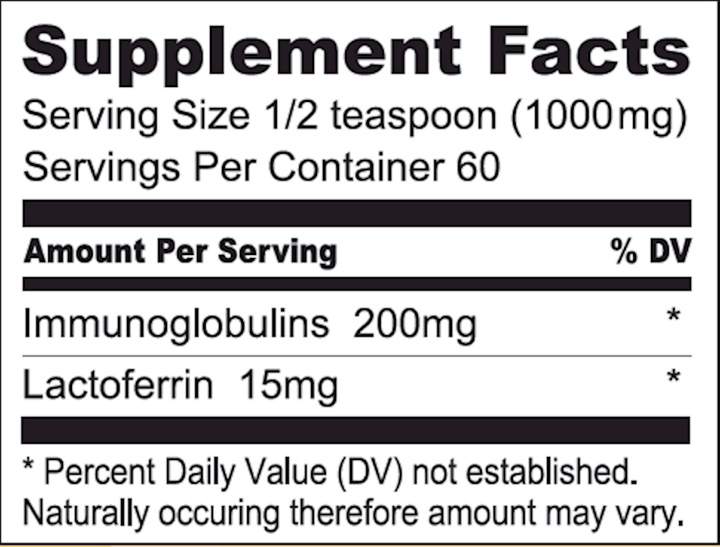 Bioactive Colostrum Powder 60 servings