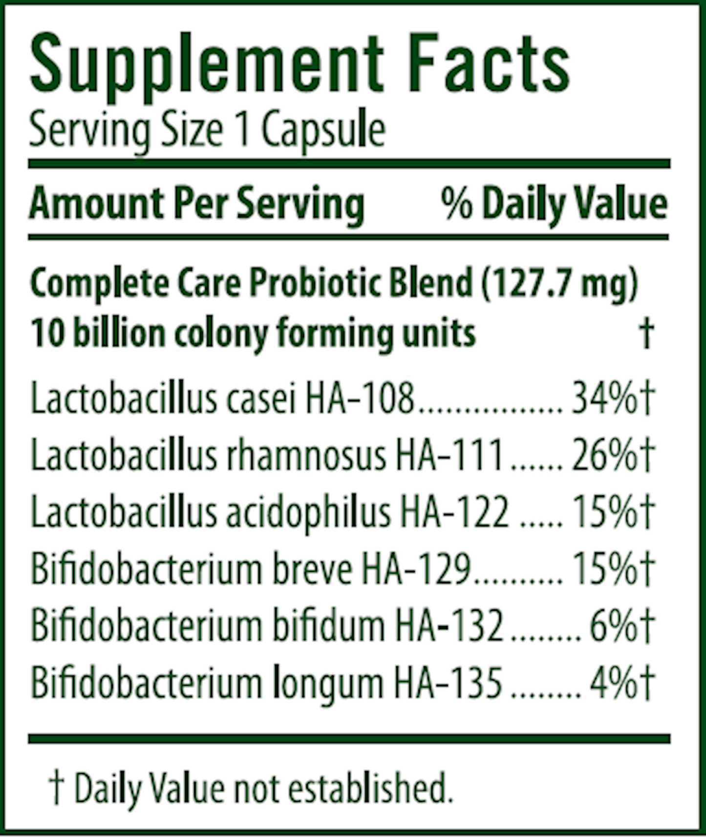 Complete Care Probiotic 30 caps