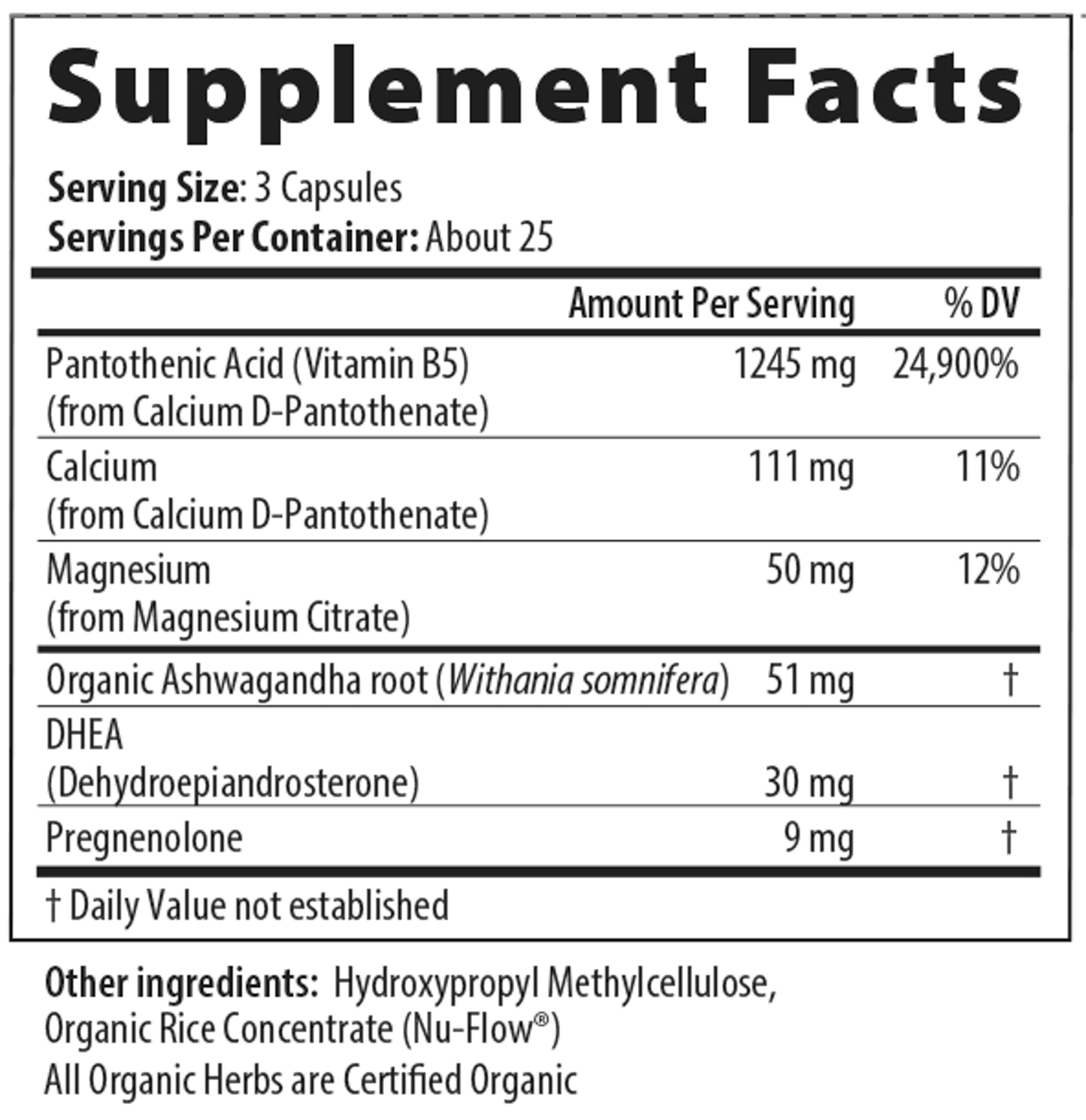 Adrenal Px DHEA 75 vegi caps