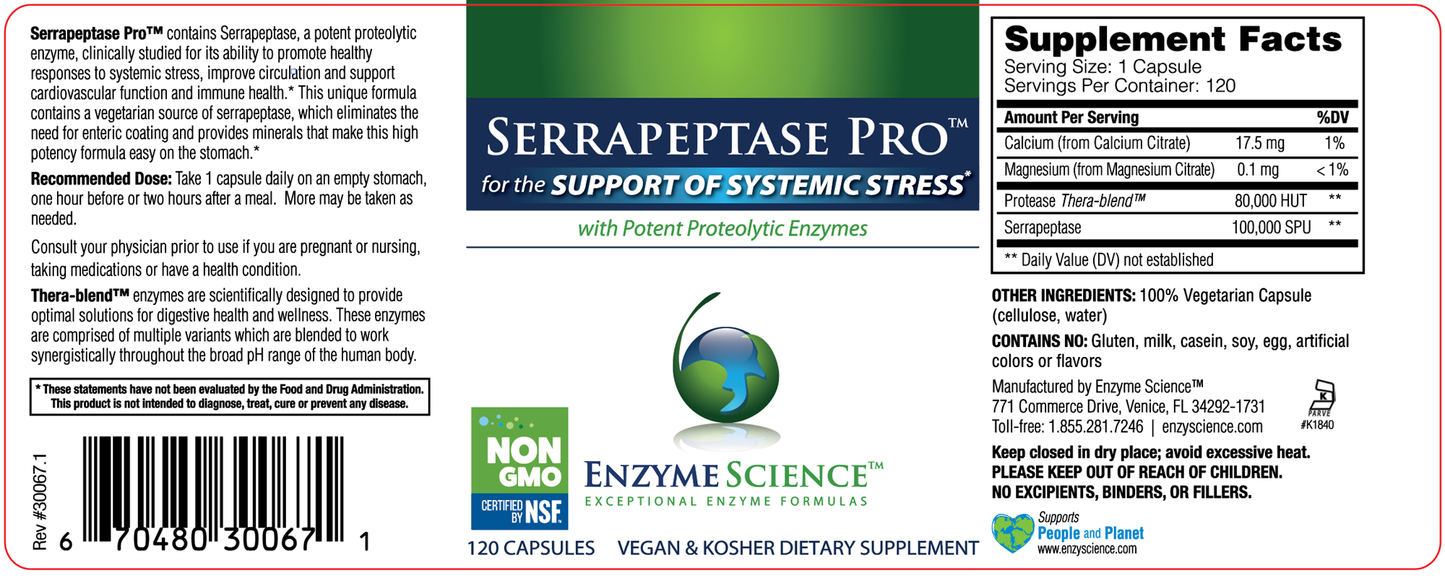 Serrapeptase Pro 120 caps