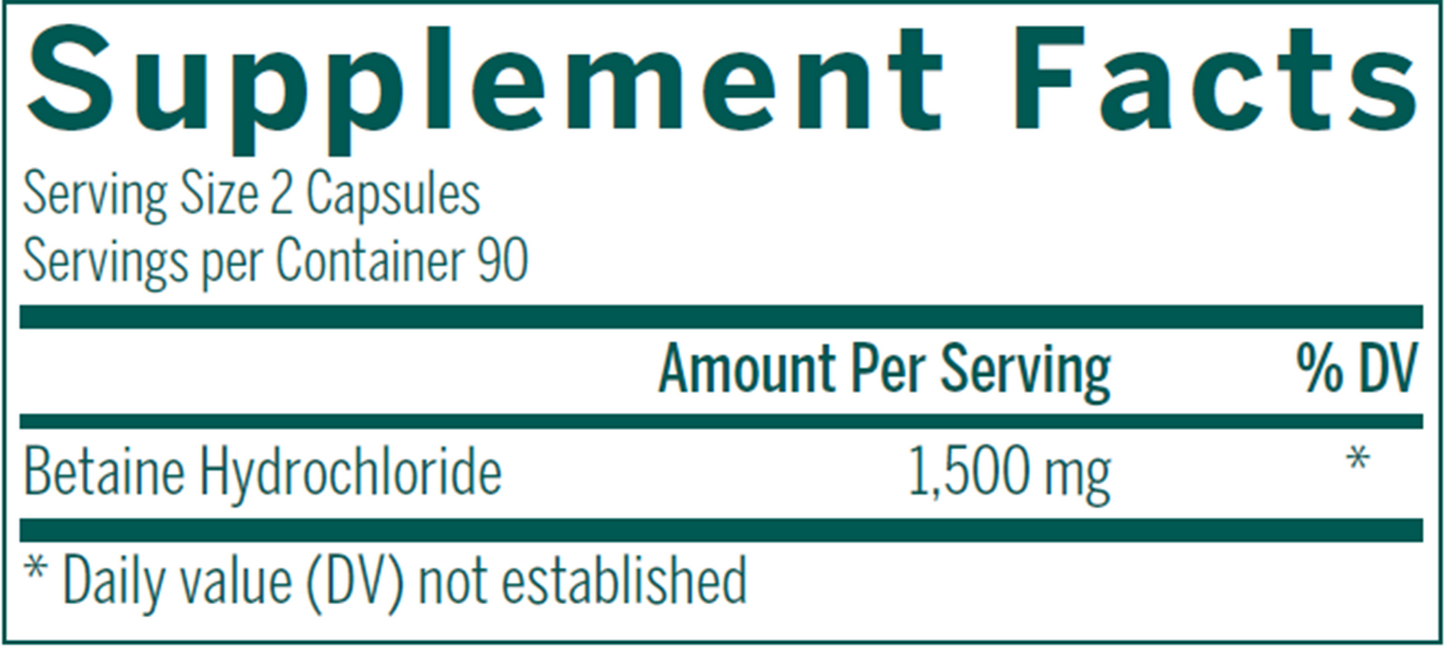 Betaine HCL 180 vegcaps
