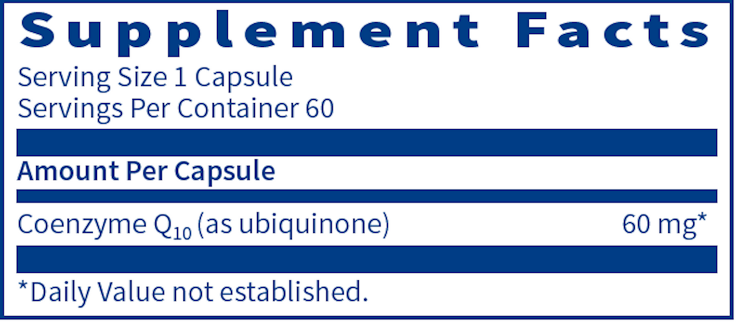 Coenzyme Q10 60 mg 60 vegcaps