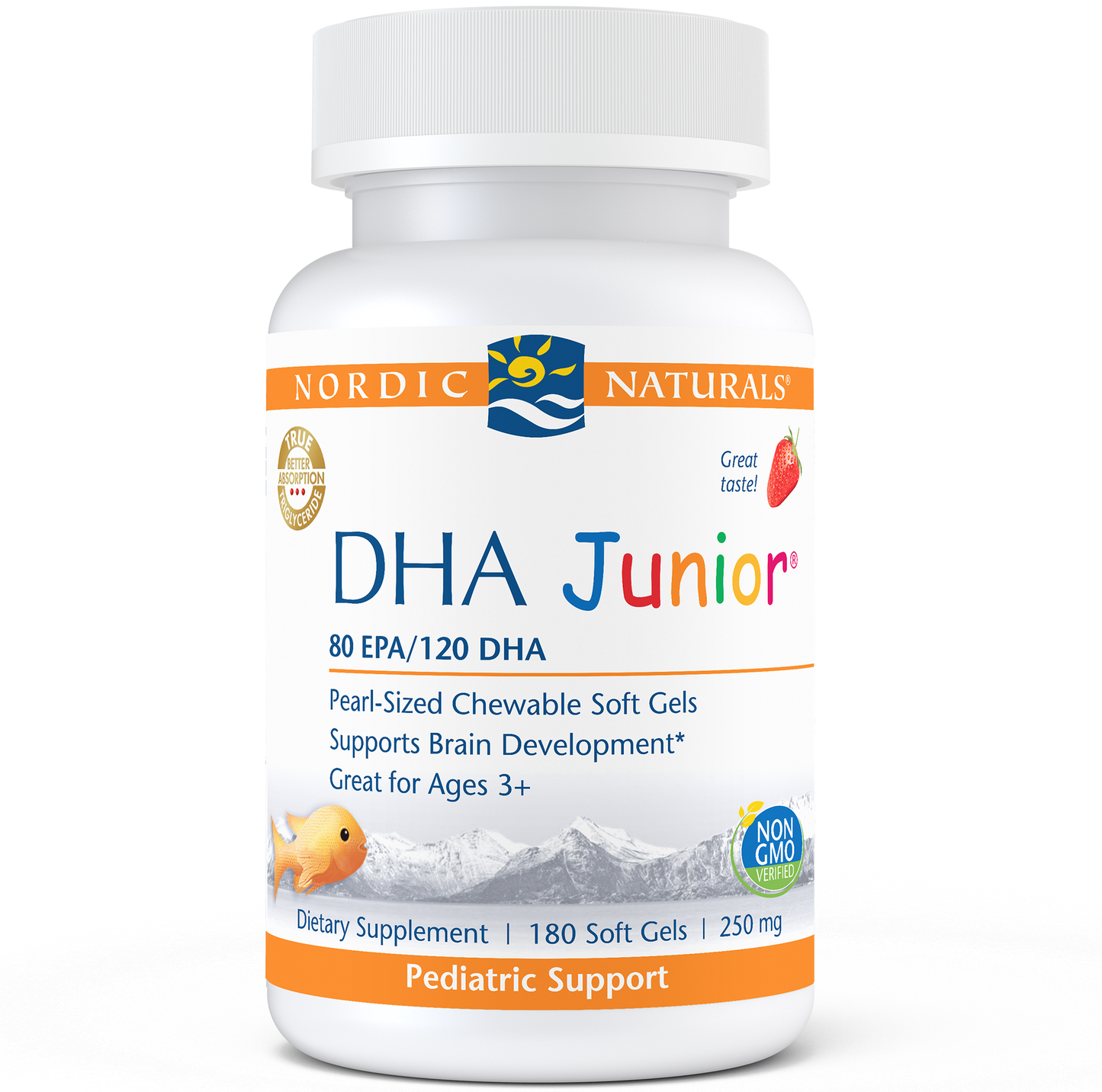 DHA Junior - Strawberry 180 gel caps