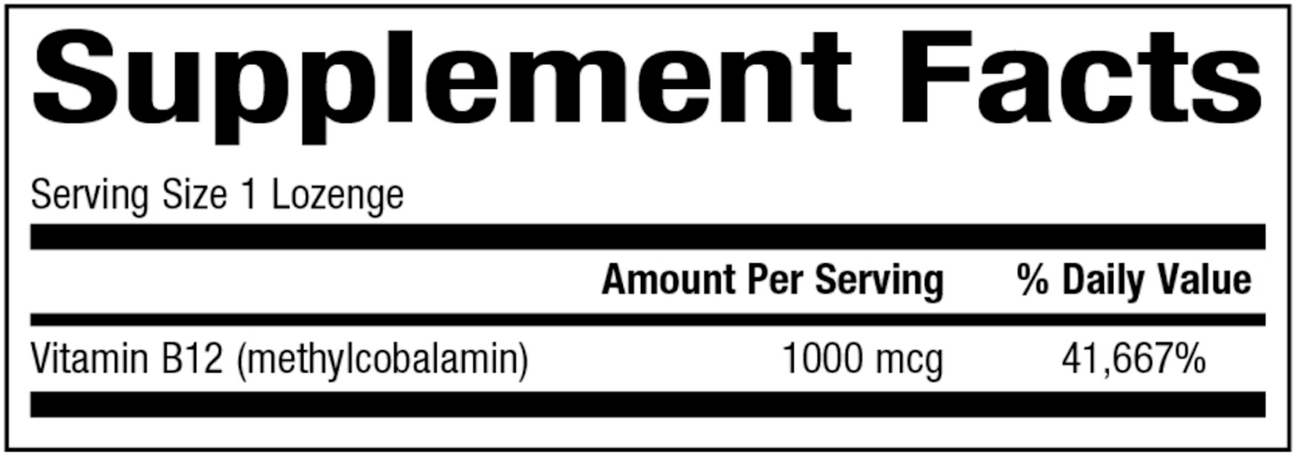 B12 Methylcobalamin 1000 mcg 60 loz