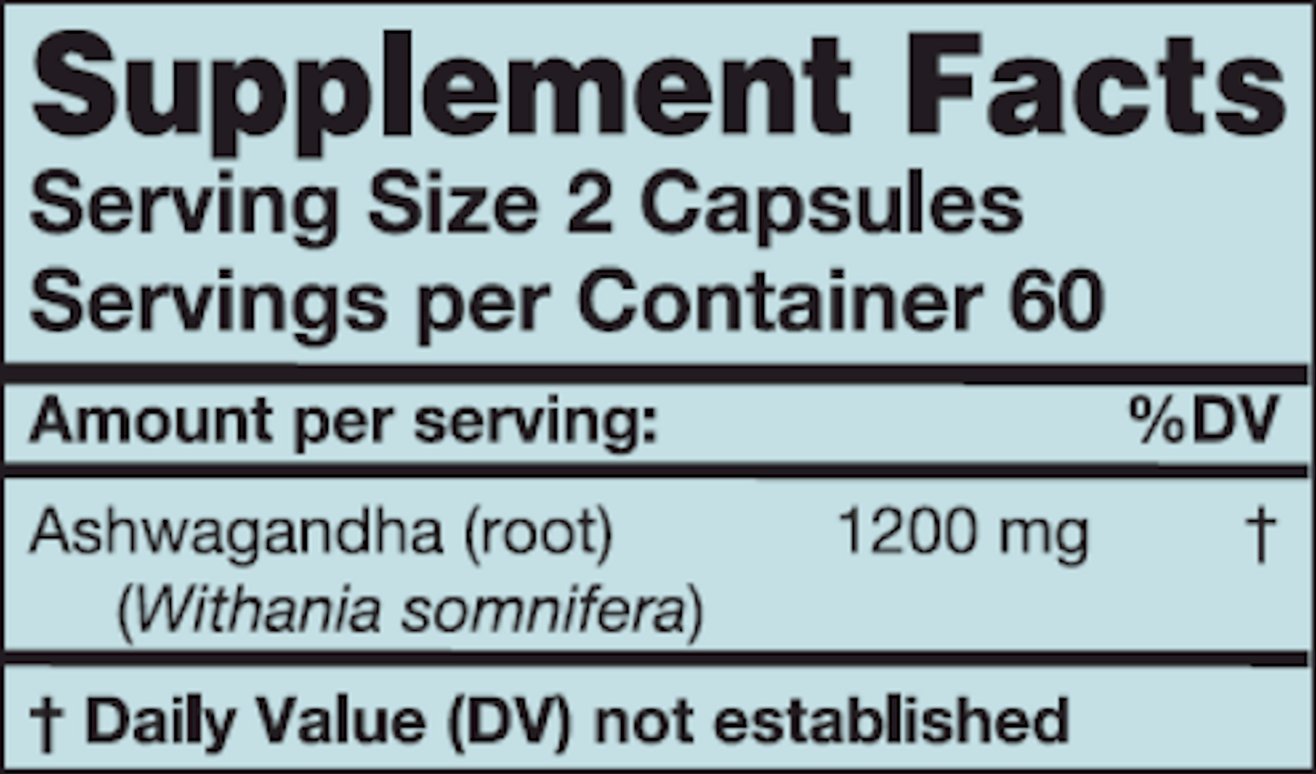 Ashwagandha Root 120 caps