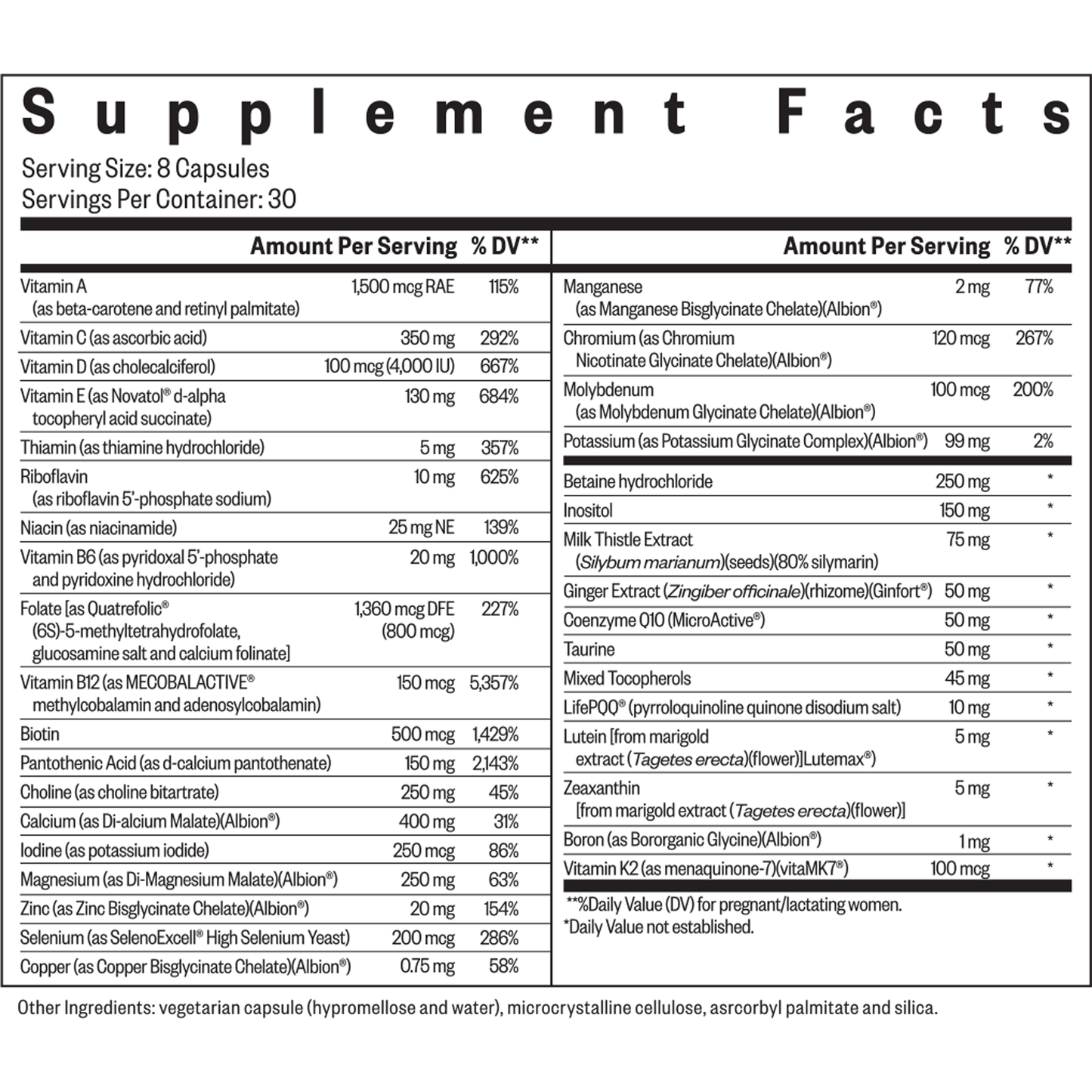 Optimal Prenatal 240 vegcaps